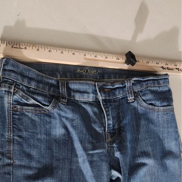Old Navy Jeans Womens The Diva Size 4 Low-Rise Straight Leg Blue Cotton Blend - Picture 10 of 11